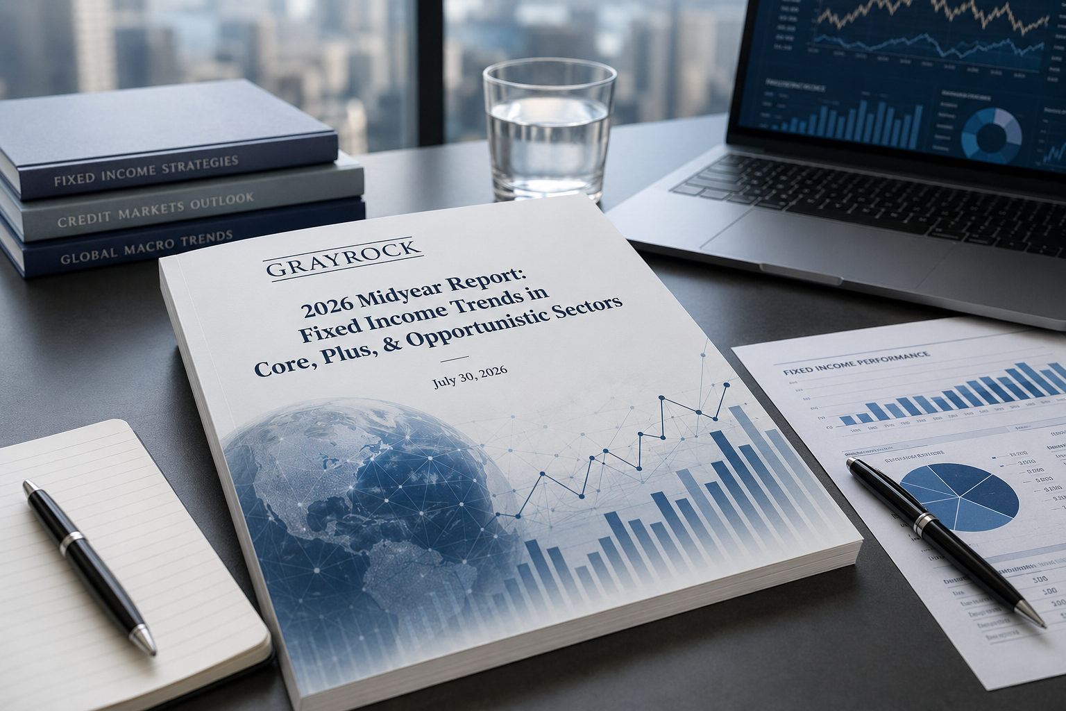 Grayrock Global's 2026 midyear report on Core, Plus, and Opportunistic income sectors.